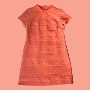 Vintage 1960s Peach Textured Mini Dress